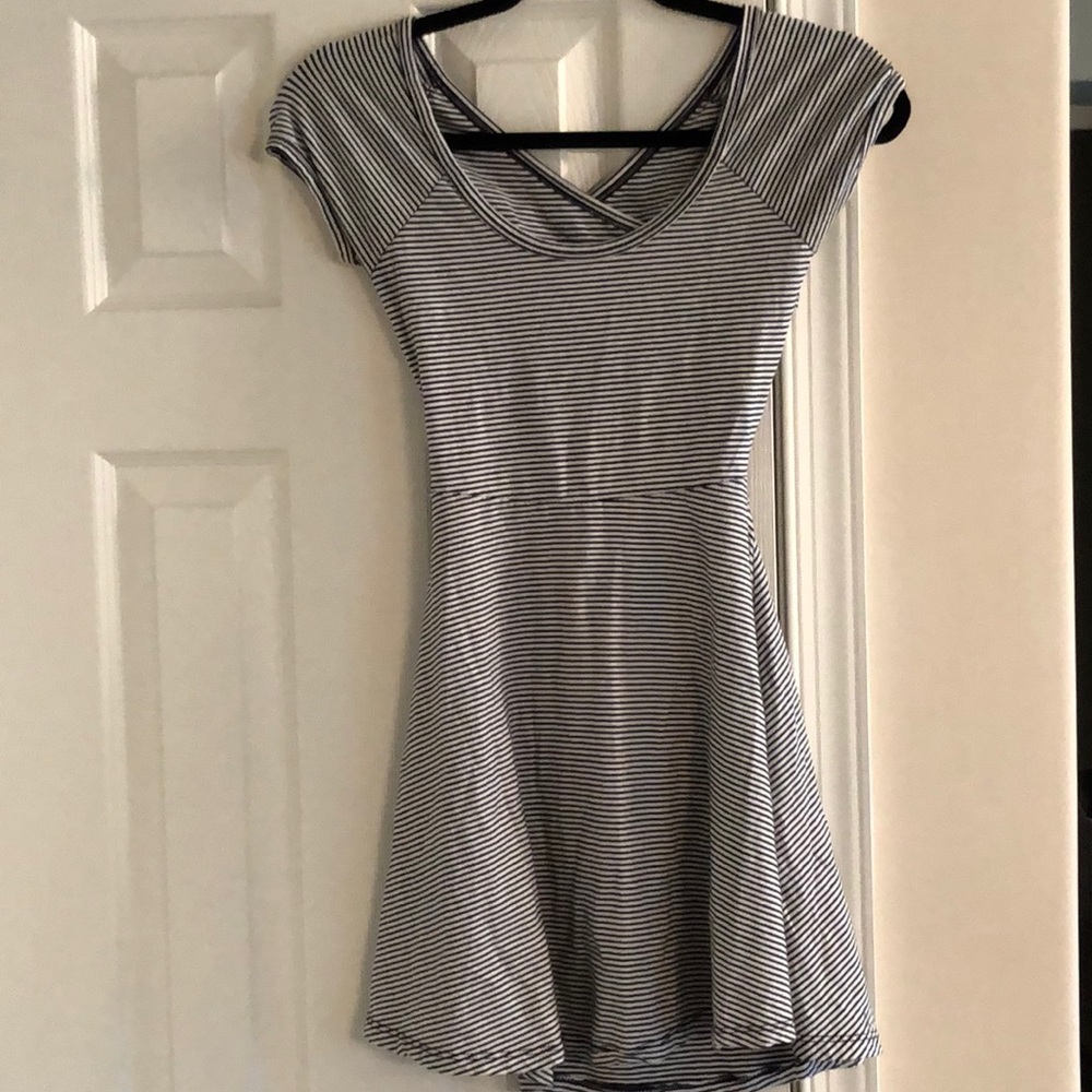 Brandy Melville black and white striped dress